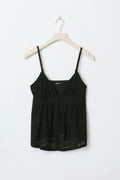 Floral singlet - Noir
