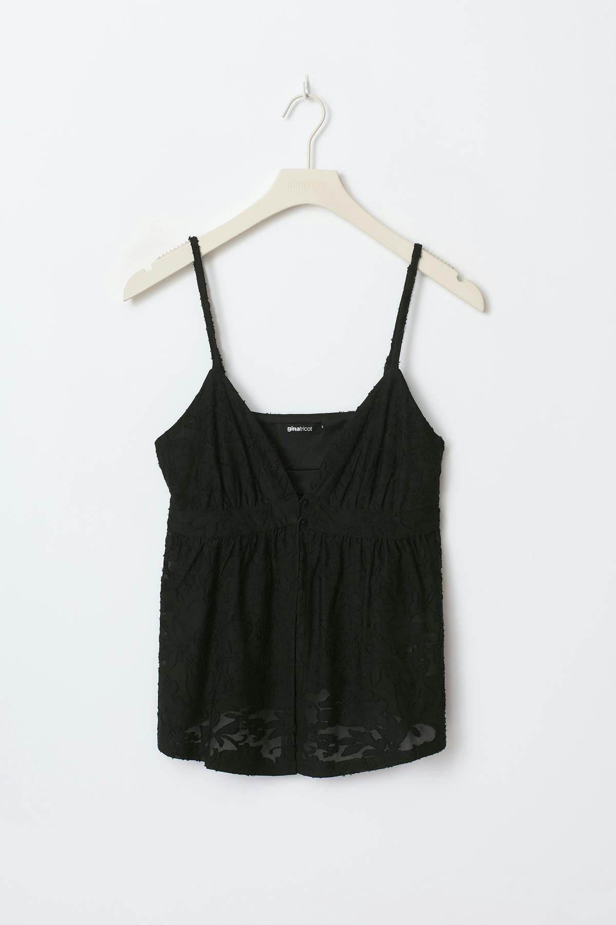 Floral singlet - Noir
