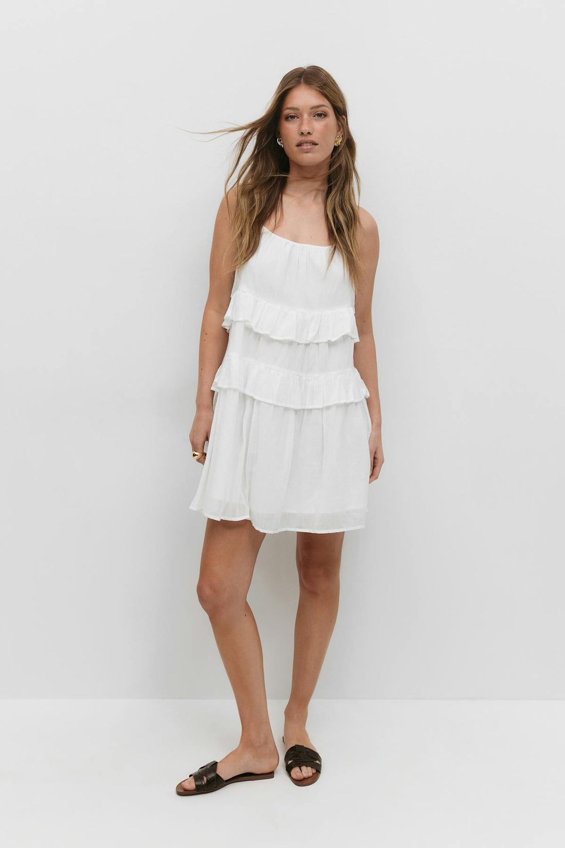 Mini frill dress - Paisley/aop