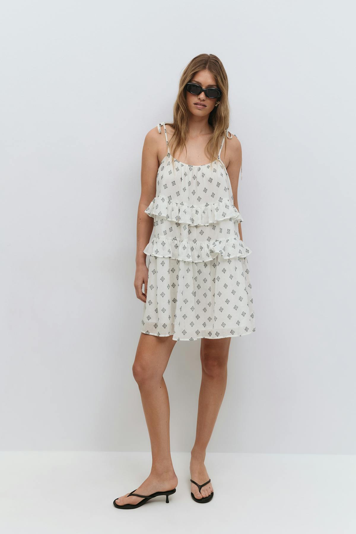 Mini frill dress - Blanc