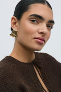 Wave earrings - Doré