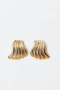 Wave earrings - Shiny silver