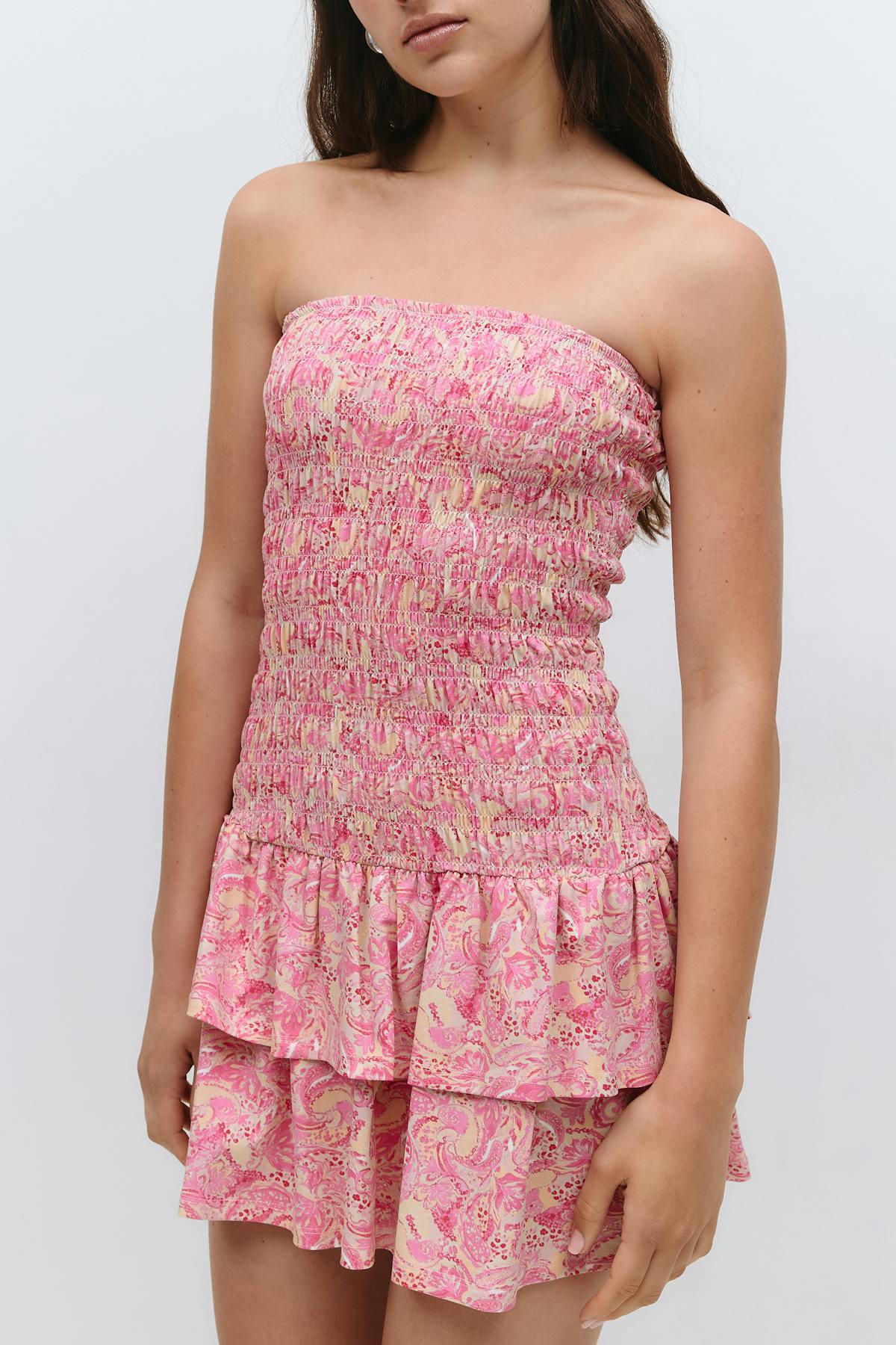 Smock tube dress - Paisley/aop