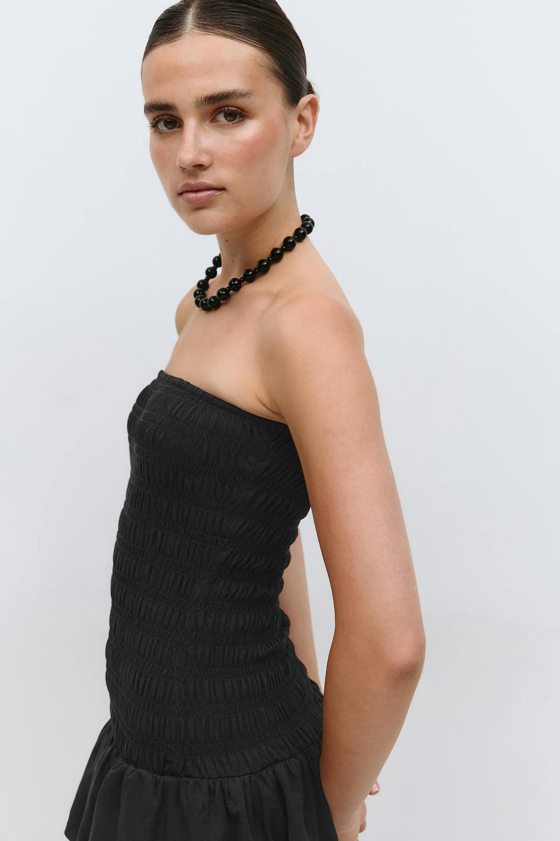 Smock tube dress - Noir