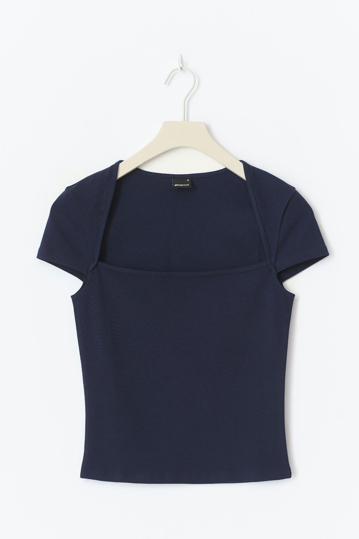 Square neck top - Chateau gray