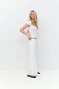 Square neck top - Blanc