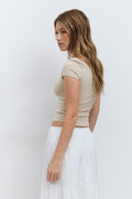 Square neck top - Chateau gray
