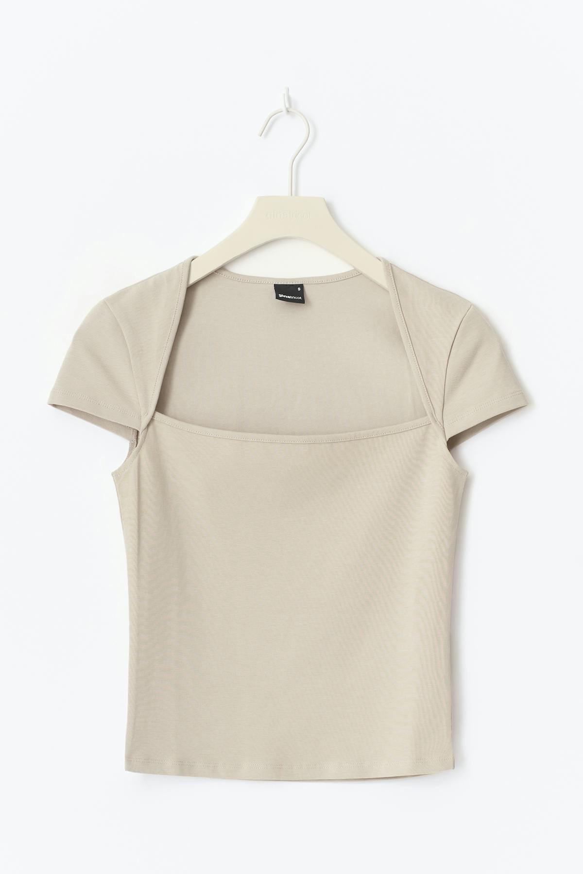 Square neck top - Chateau gray