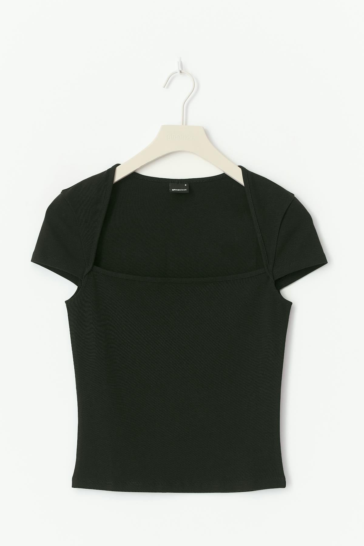 Square neck top - Peacoat