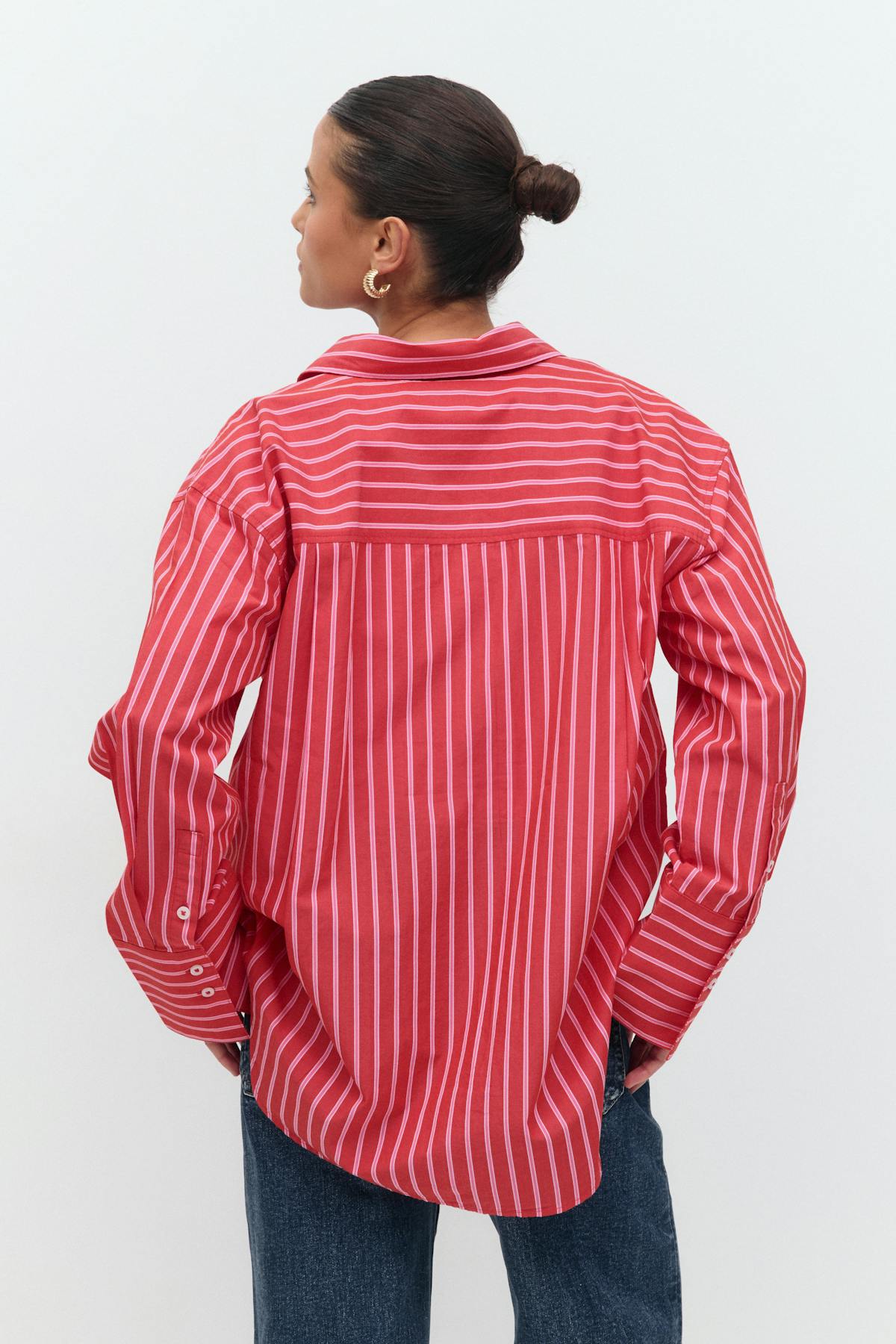 Poplin shirt - Blue/stripe