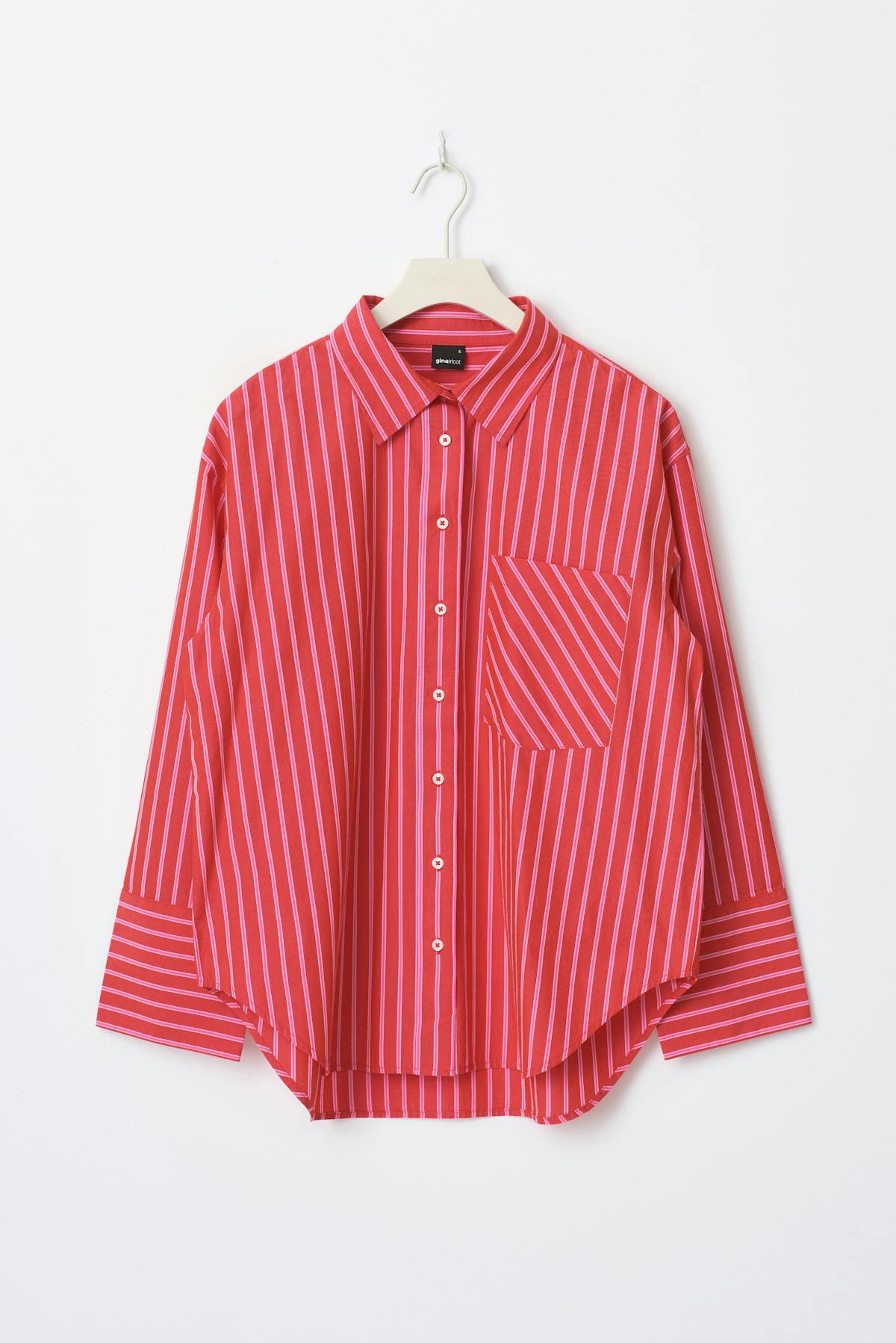 Poplin shirt - Blue/stripe