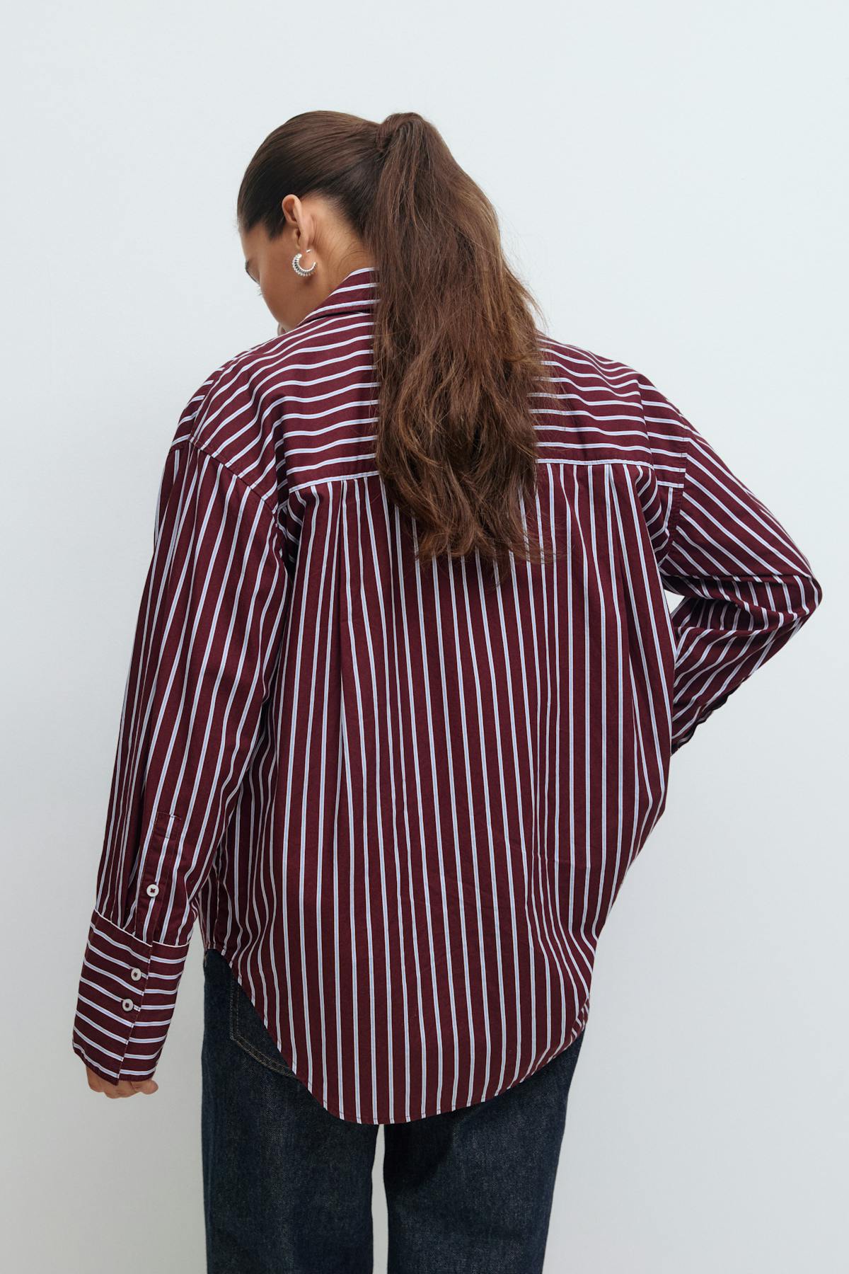 Poplin shirt - Red stripe
