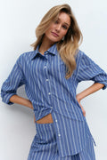 Poplin shirt - Navy blazer