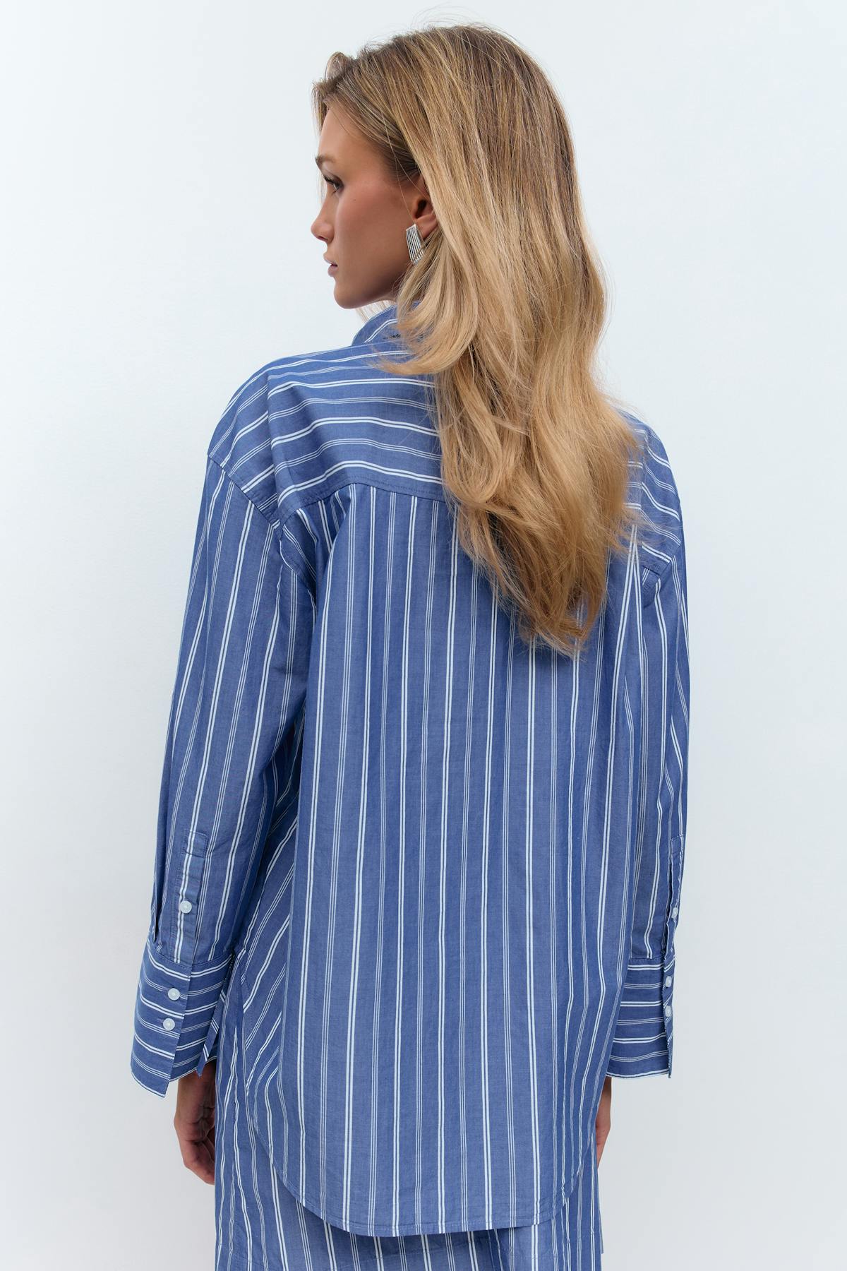 Poplin shirt - Navy blazer