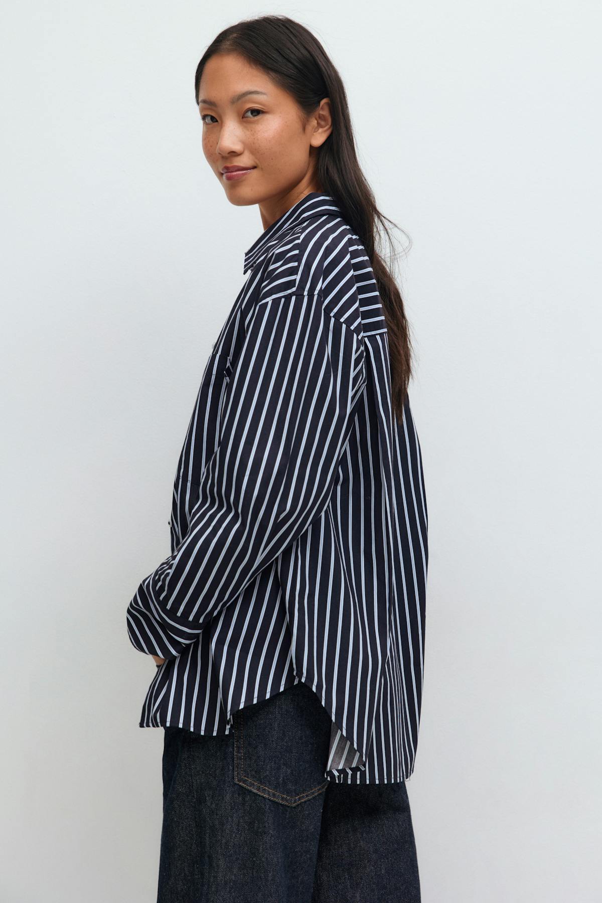 Poplin shirt - Blue stripe