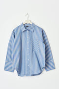 Poplin shirt - Blue/stripe