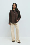 Poplin shirt - Navy/blue lt