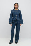 Tailored denim jacket - Scandi blue