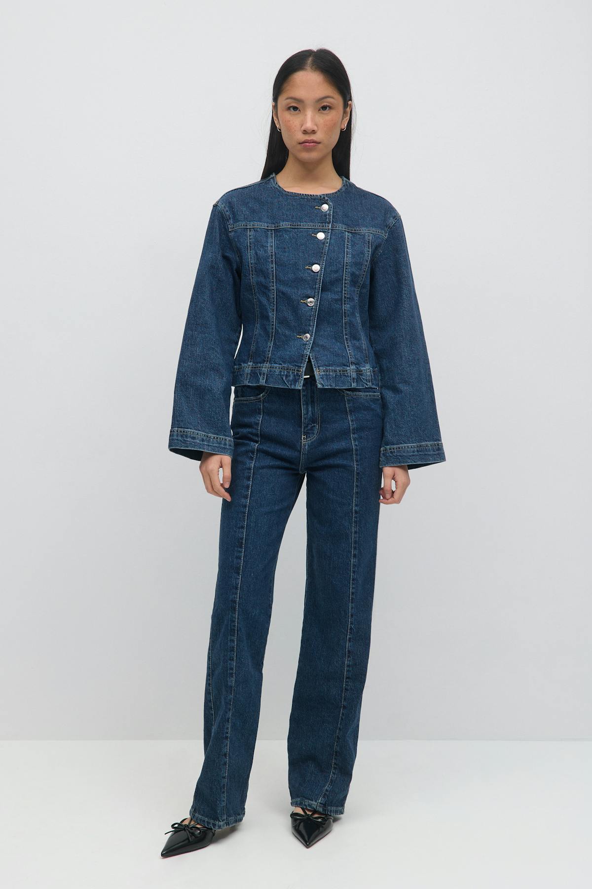 Tailored denim jacket - Scandi blue