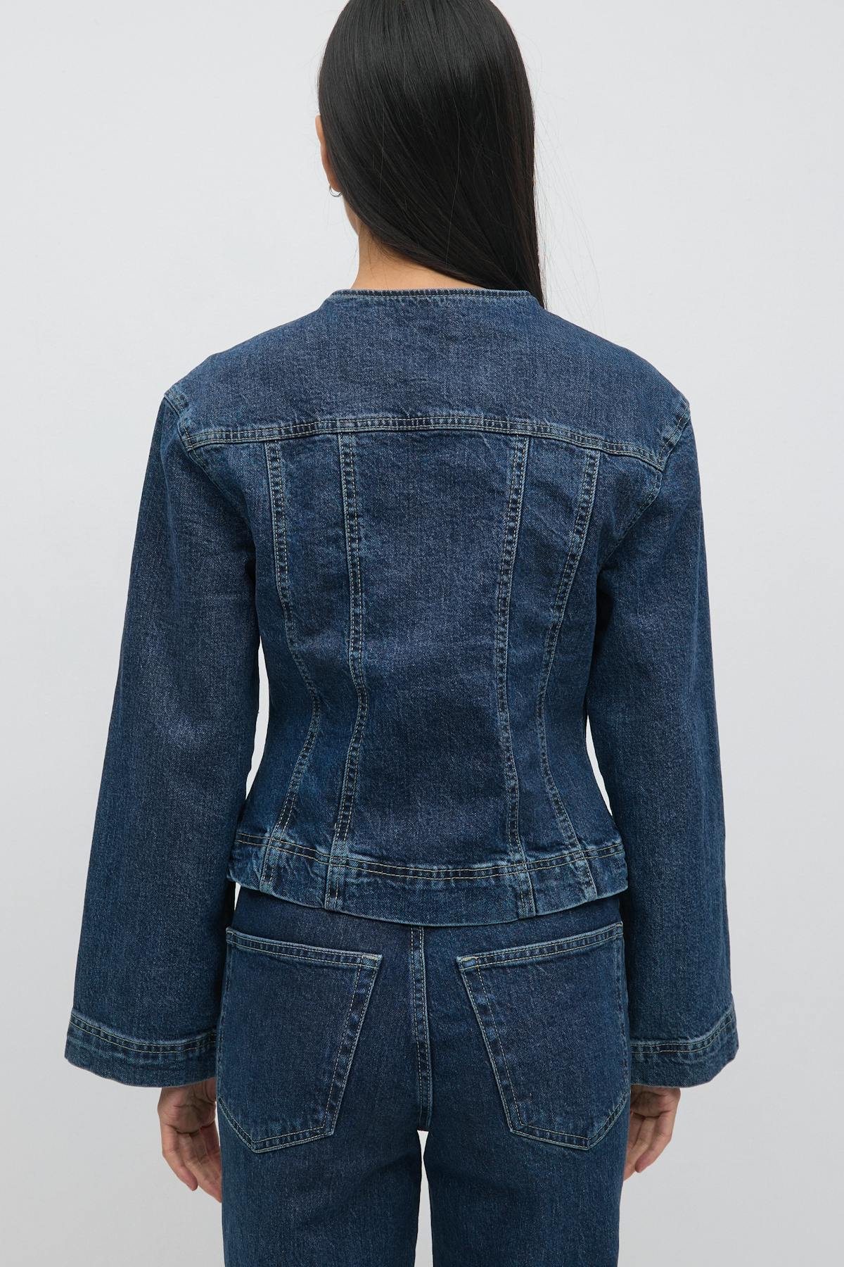 Tailored denim jacket - Scandi blue