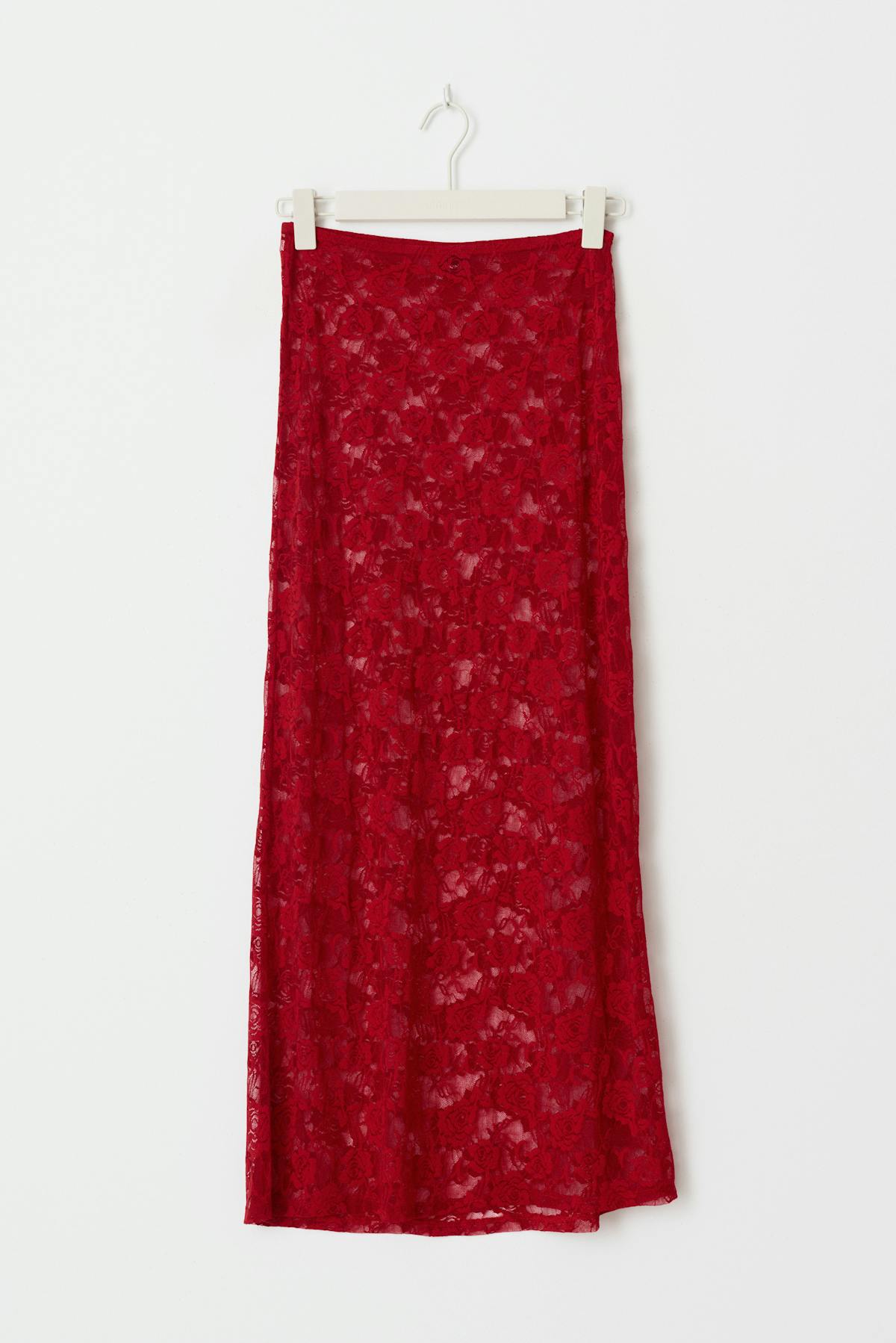 Lace maxi skirt - Noir