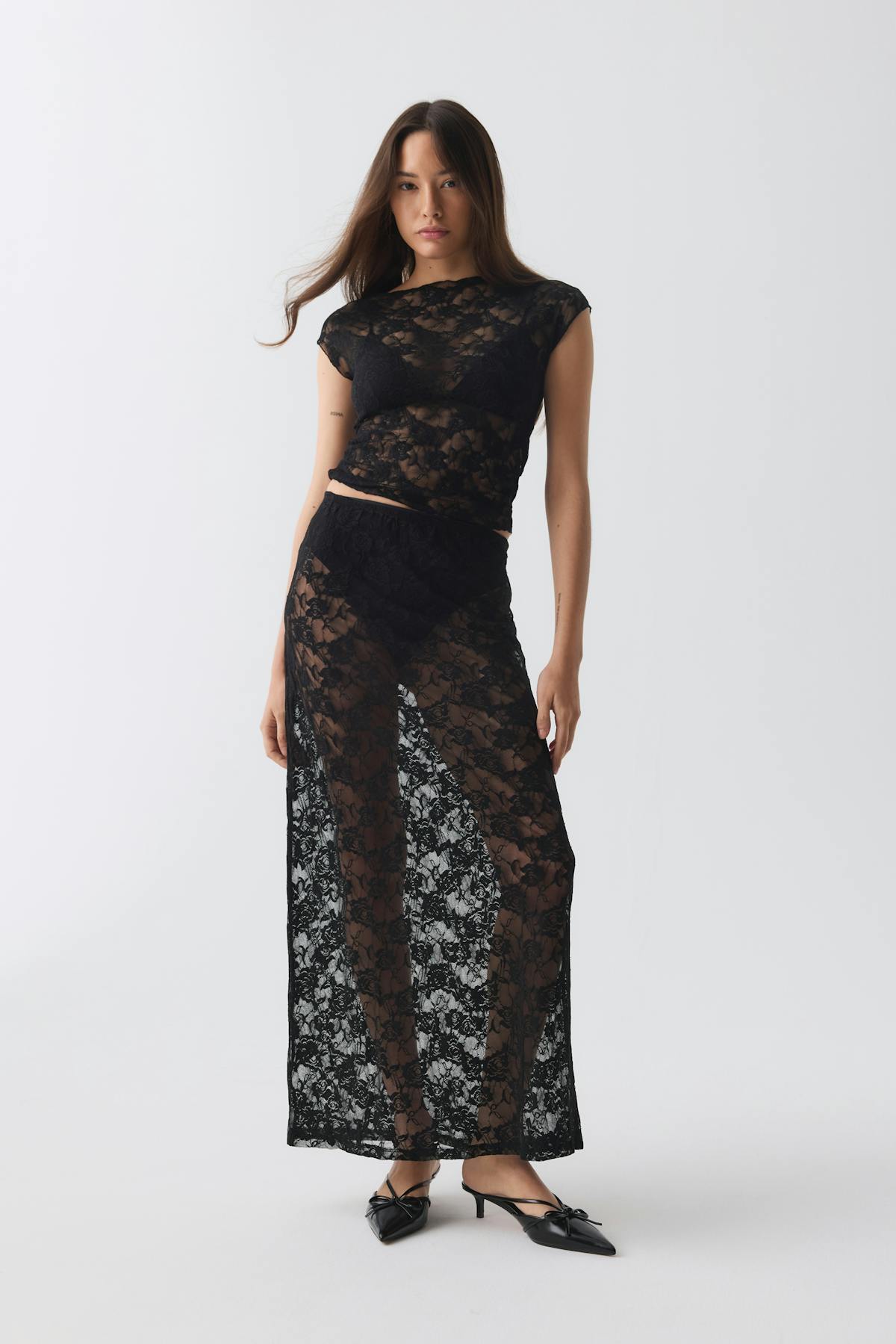 Lace maxi skirt - Port royal