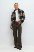 Short jacket - Beige check
