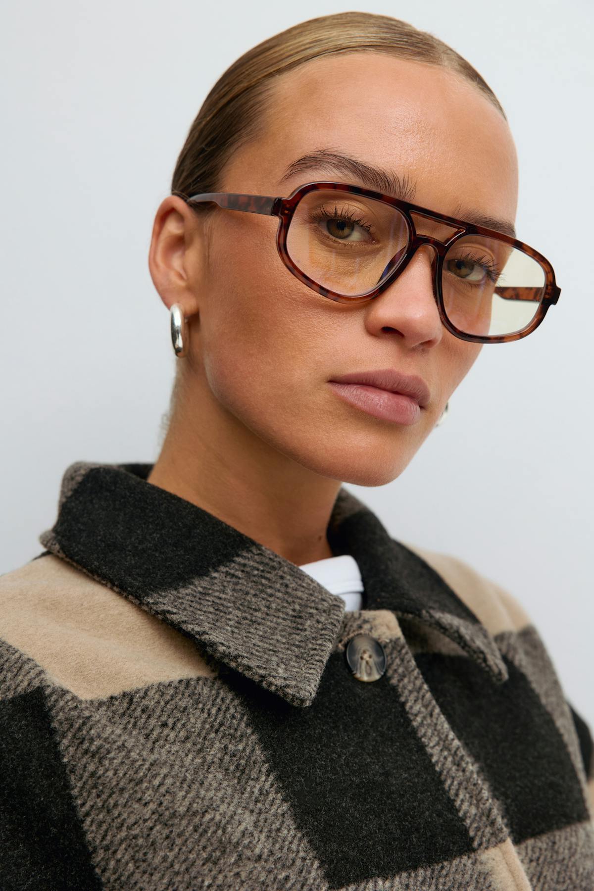 Short jacket - Beige check