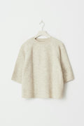 Oversized knitted tee - Soft beige