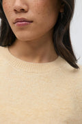 Oversized knitted tee - Butter yellow