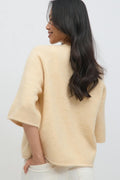 Oversized knitted tee - Butter yellow