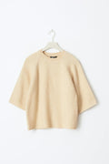 Oversized knitted tee - Butter yellow