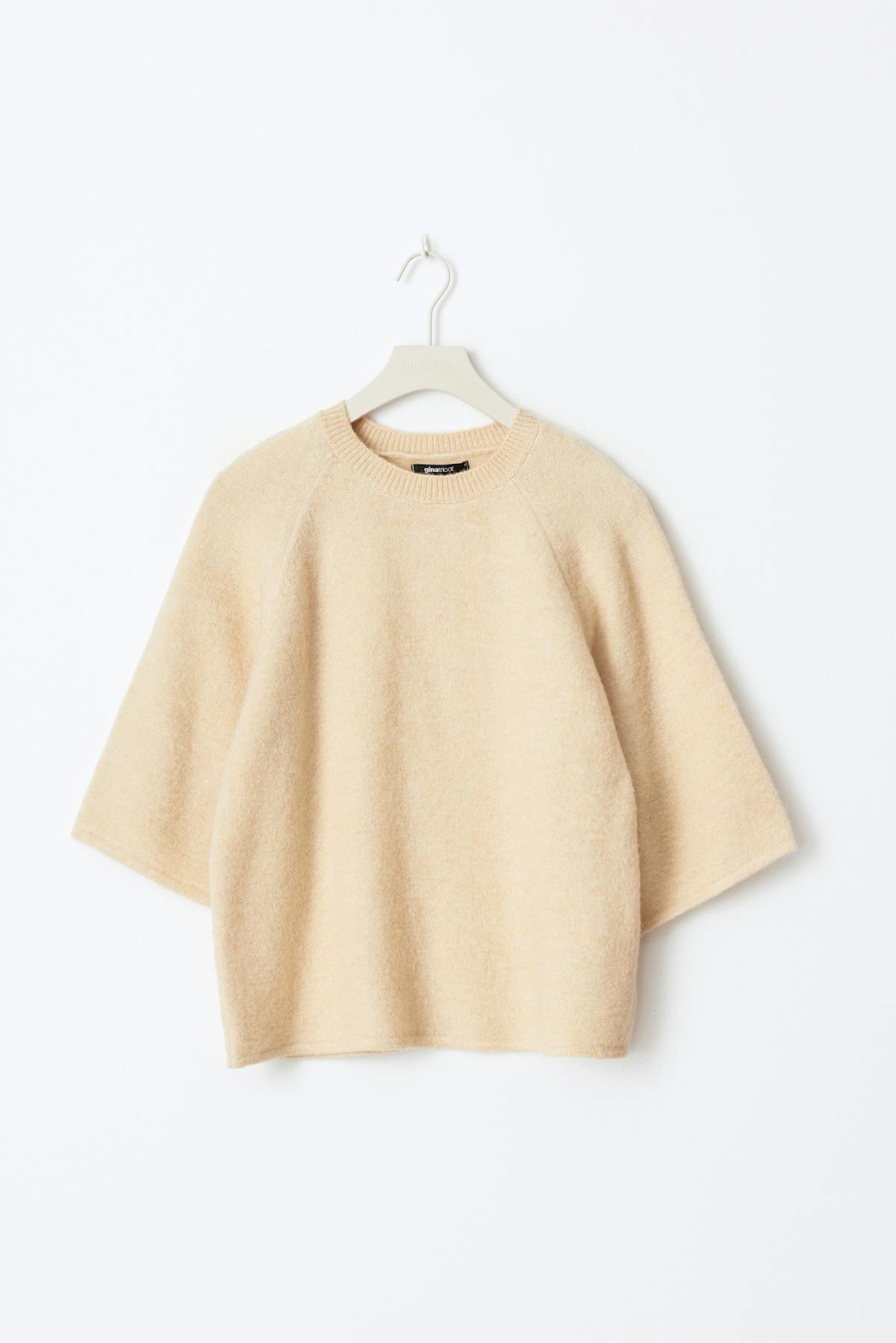 Oversized knitted tee - Butter yellow