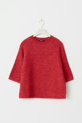 Oversized knitted tee - High risk red
