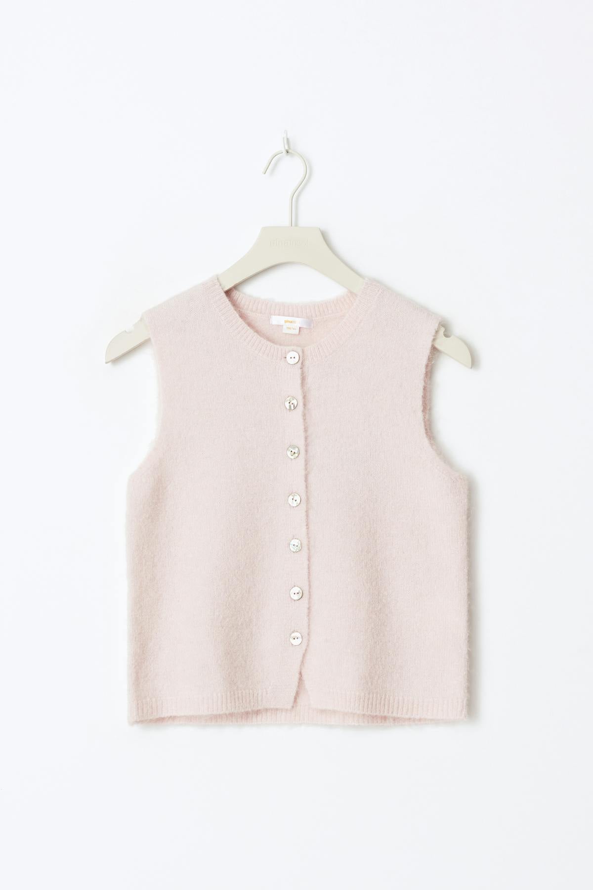 Y knitted vest - Rose
