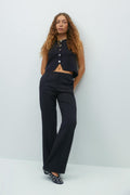 Fine knitted vest - Noir