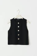 Fine knitted vest - Noir