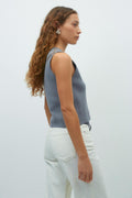 Fine knitted vest - Gris anthracite