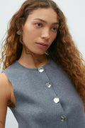 Fine knitted vest - Gris anthracite