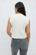 Loose knitted vest - Warm white
