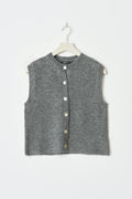 Loose knitted vest - Greymelange