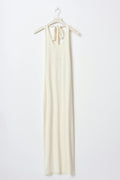 Halterneck midaxi dress - Egret
