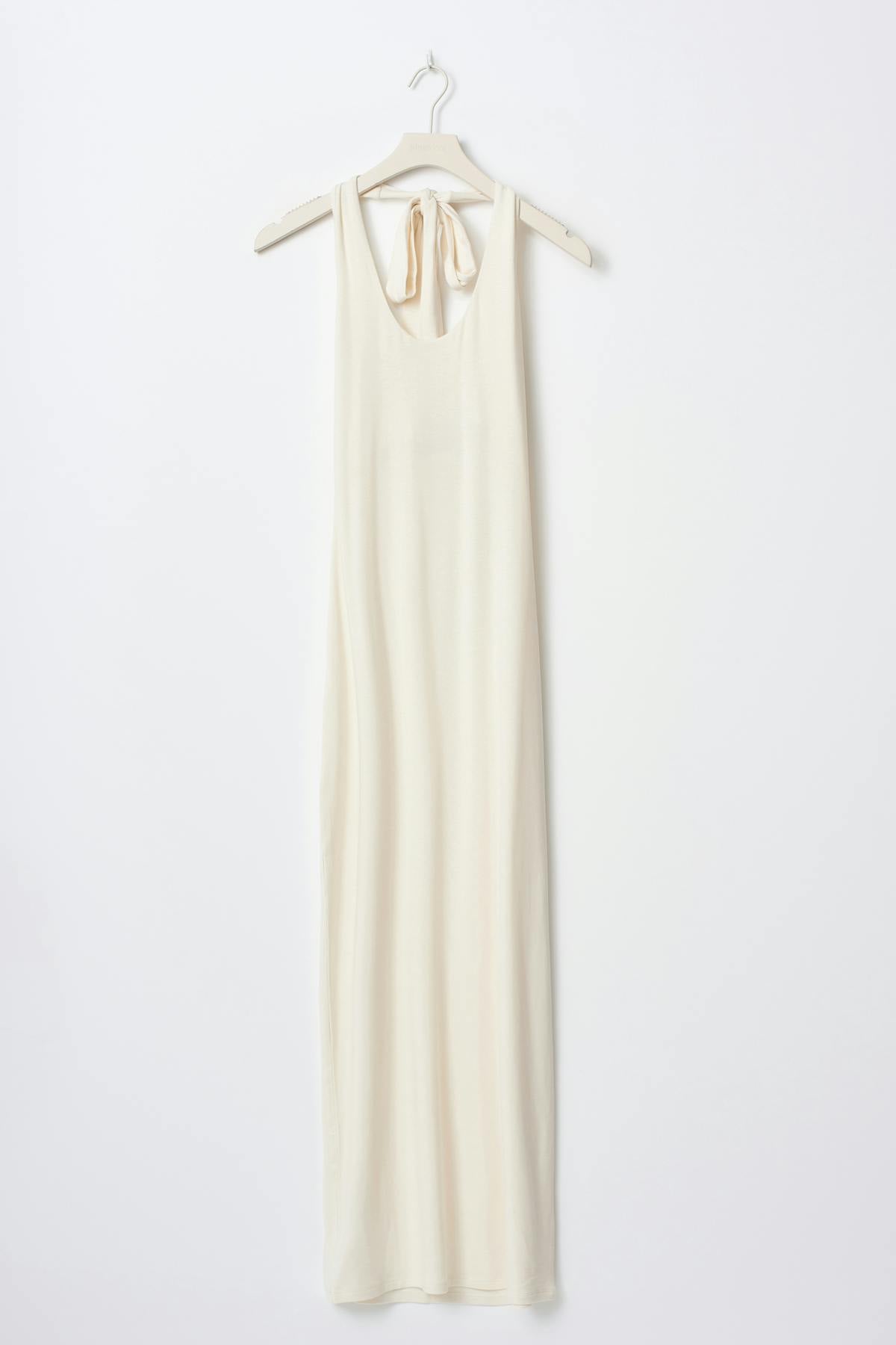 Halterneck midaxi dress - Egret