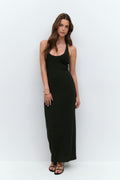 Halterneck midaxi dress - Egret