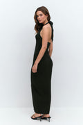 Halterneck midaxi dress - Egret