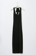 Halterneck midaxi dress - Noir