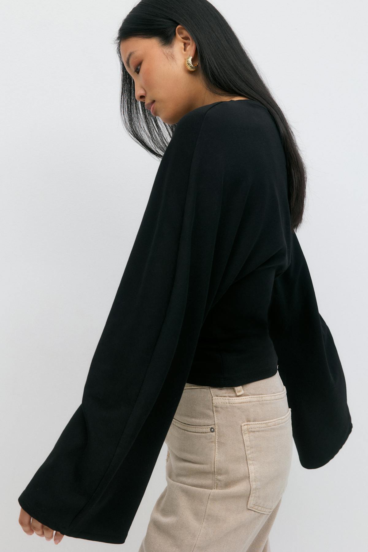 Wide sleeve top - Noir