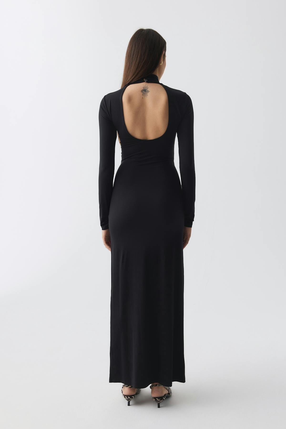 Tie front dress - Noir