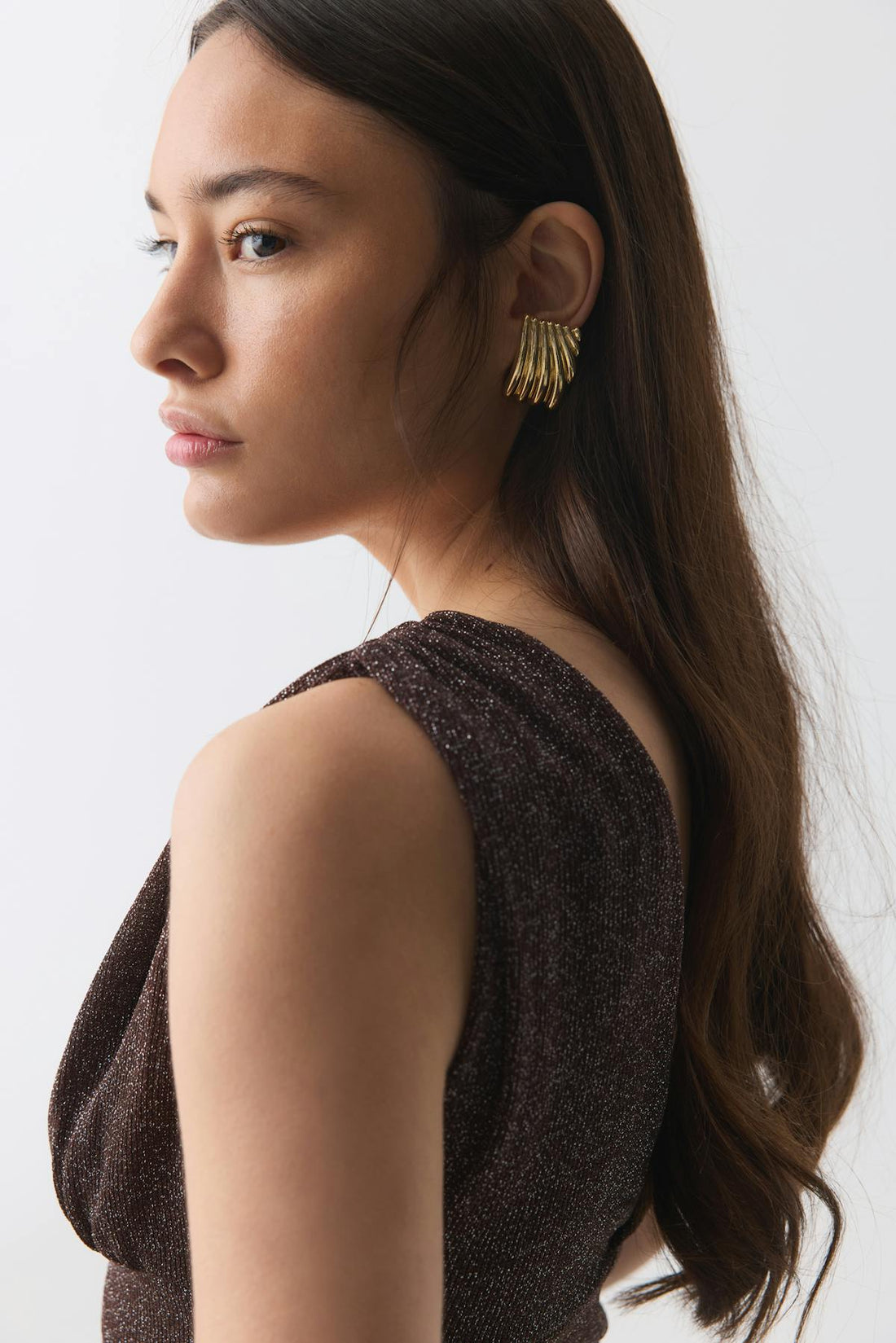 Glitter top - Marron foncé