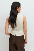 Wrap tie vest - Pumice stone